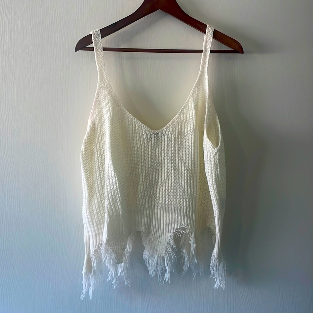 Off white knit top Xl